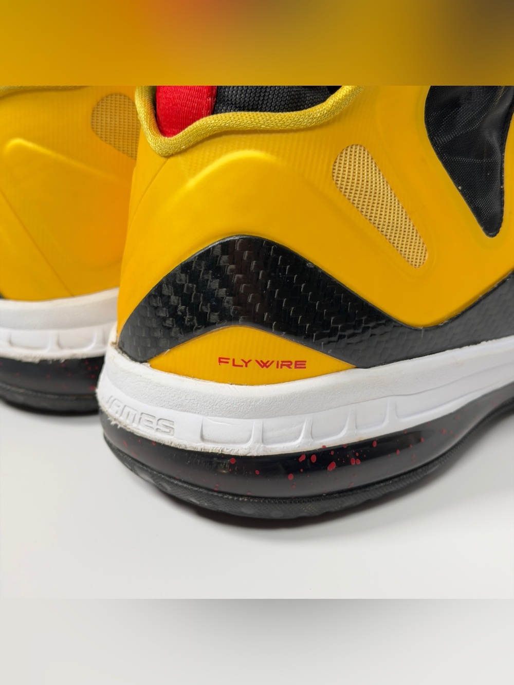 Nike LeBron 9 PS Elite Taxi Varsity Maize Carbon Fiber Size 10 516958-700 2012 - Picture 8 of 15